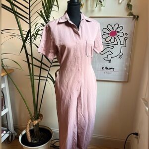 Club Monaco Pink Utility Jumpsuit